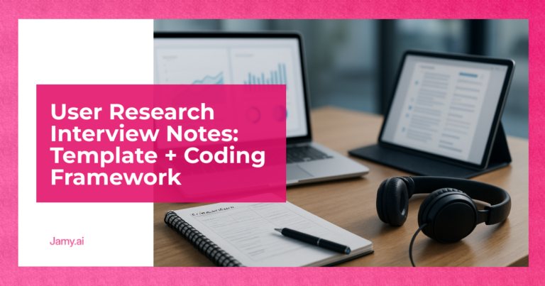 User Research Interview Notes: Template + Coding Framework - Jamy AI